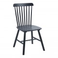 Καρέκλα Bristol Pakoworld Rubberwood Σε Μαύρη Απόχρωση 45X51X86Εκ