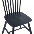 Καρέκλα Bristol Pakoworld Rubberwood Σε Μαύρη Απόχρωση 45X51X86Εκ