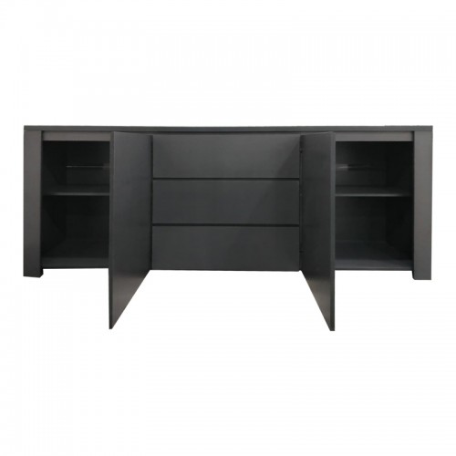 Μπουφές Kalya Pakoworld Σε Ανθρακί Απόχρωση 220X49X89.5Εκ