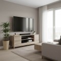Έπιπλο Τηλεόρασης Sasa Pakoworld Σε Sonoma Απόχρωση 120X35X41.5Εκ
