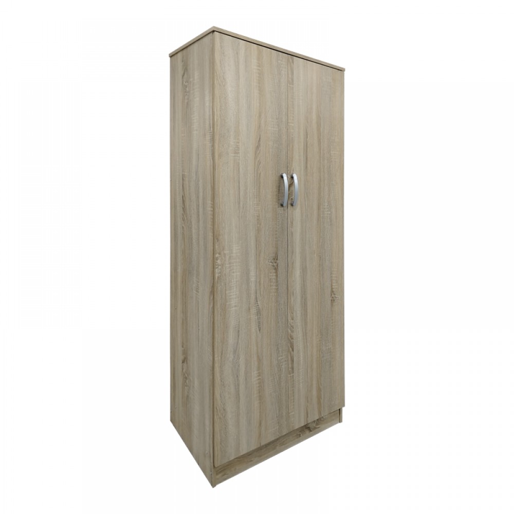 Ντουλάπα Δίφυλλη Athos Pakoworld Σε Sonoma Απόχρωση 80X42X180Εκ