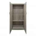 Ντουλάπα Δίφυλλη Athos Pakoworld Σε Sonoma Απόχρωση 80X42X180Εκ