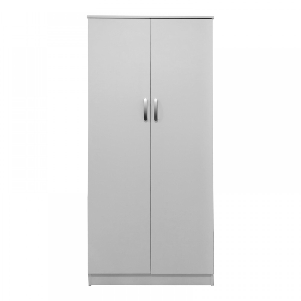 Ντουλάπα Δίφυλλη Athos Pakoworld Σε Λευκή Απόχρωση 80X42X180Εκ