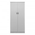 Ντουλάπα Δίφυλλη Athos Pakoworld Σε Λευκή Απόχρωση 80X42X180Εκ