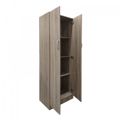 Ντουλάπα Δίφυλλη Athos Pakoworld Σε Sonoma Απόχρωση 60X42X180Εκ