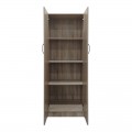 Ντουλάπα Δίφυλλη Athos Pakoworld Σε Sonoma Απόχρωση 60X42X180Εκ