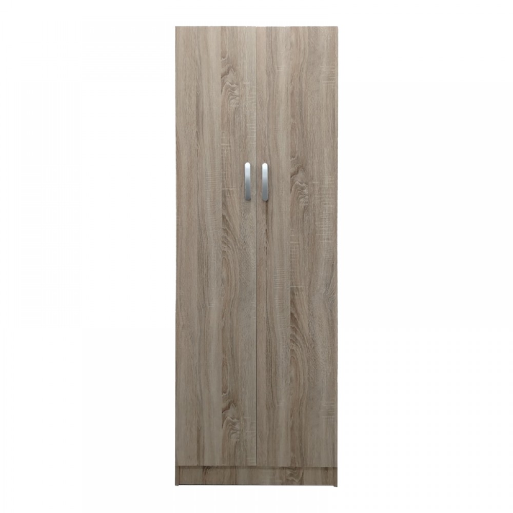 Ντουλάπα Δίφυλλη Athos Pakoworld Σε Sonoma Απόχρωση 60X42X180Εκ