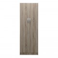 Ντουλάπα Δίφυλλη Athos Pakoworld Σε Sonoma Απόχρωση 60X42X180Εκ