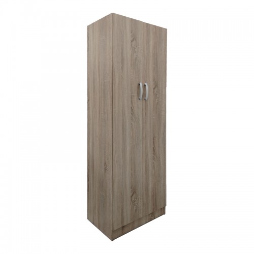 Ντουλάπα Δίφυλλη Athos Pakoworld Σε Sonoma Απόχρωση 60X42X180Εκ