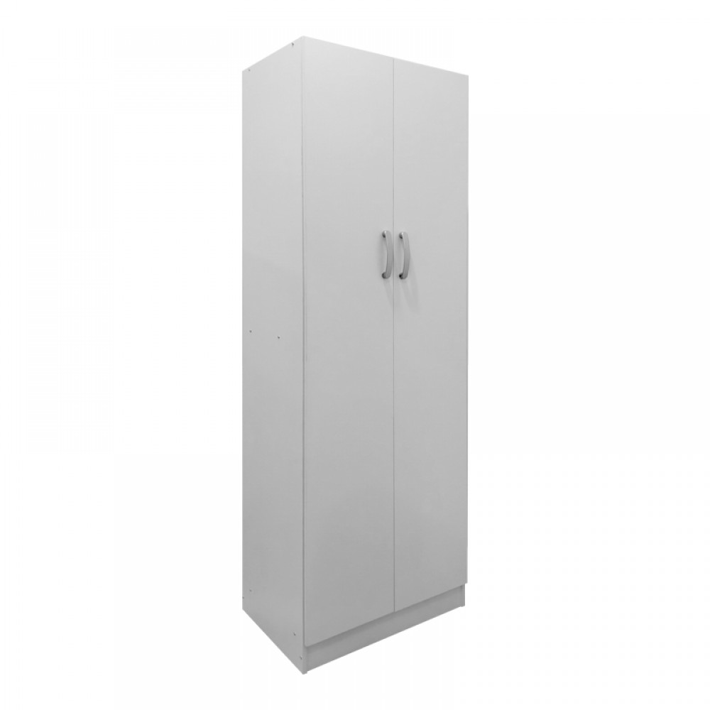 Ντουλάπα Δίφυλλη Athos Pakoworld Σε Λευκή Απόχρωση 60X42X180Εκ