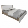 Κρεβάτι Athos Pakoworld Σε Sonoma-Λευκό Απόχρωση 160X200Εκ