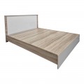 Κρεβάτι Athos Pakoworld Σε Sonoma-Λευκό Απόχρωση 160X200Εκ