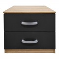 Κομοδίνο Athos Pakoworld Σε Sonoma-Ανθρακί Απόχρωση 48X40X41.5Εκ