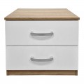 Κομοδίνο Athos Pakoworld Σε Sonoma-Λευκή Απόχρωση 48X40X41.5Εκ