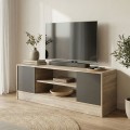 Έπιπλο Τηλεόρασης Sasa Pakoworld Sonoma-Ανθρακί 120X35X41.5Εκ