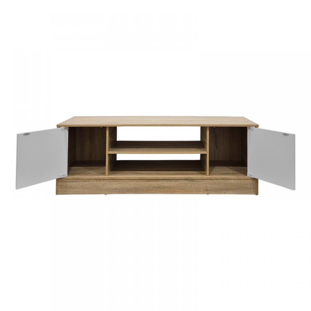 Έπιπλο Τηλεόρασης Sasa Pakoworld Sonoma-Λευκό 120X35X41.5Εκ