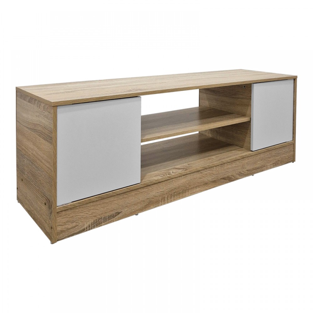 Έπιπλο Τηλεόρασης Sasa Pakoworld Sonoma-Λευκό 120X35X41.5Εκ