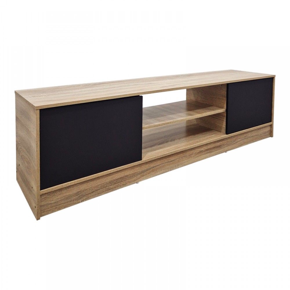 Έπιπλο Τηλεόρασης Sasa Pakoworld Sonoma-Ανθρακί 150X35X41.5Εκ