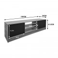 Έπιπλο Τηλεόρασης Sasa Pakoworld Sonoma-Ανθρακί 150X35X41.5Εκ