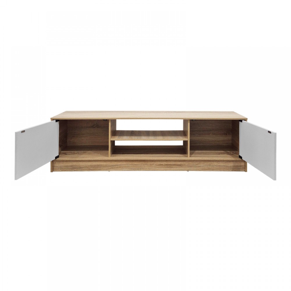 Έπιπλο Τηλεόρασης Sasa Pakoworld Sonoma-Λευκό 150X35X41.5Εκ