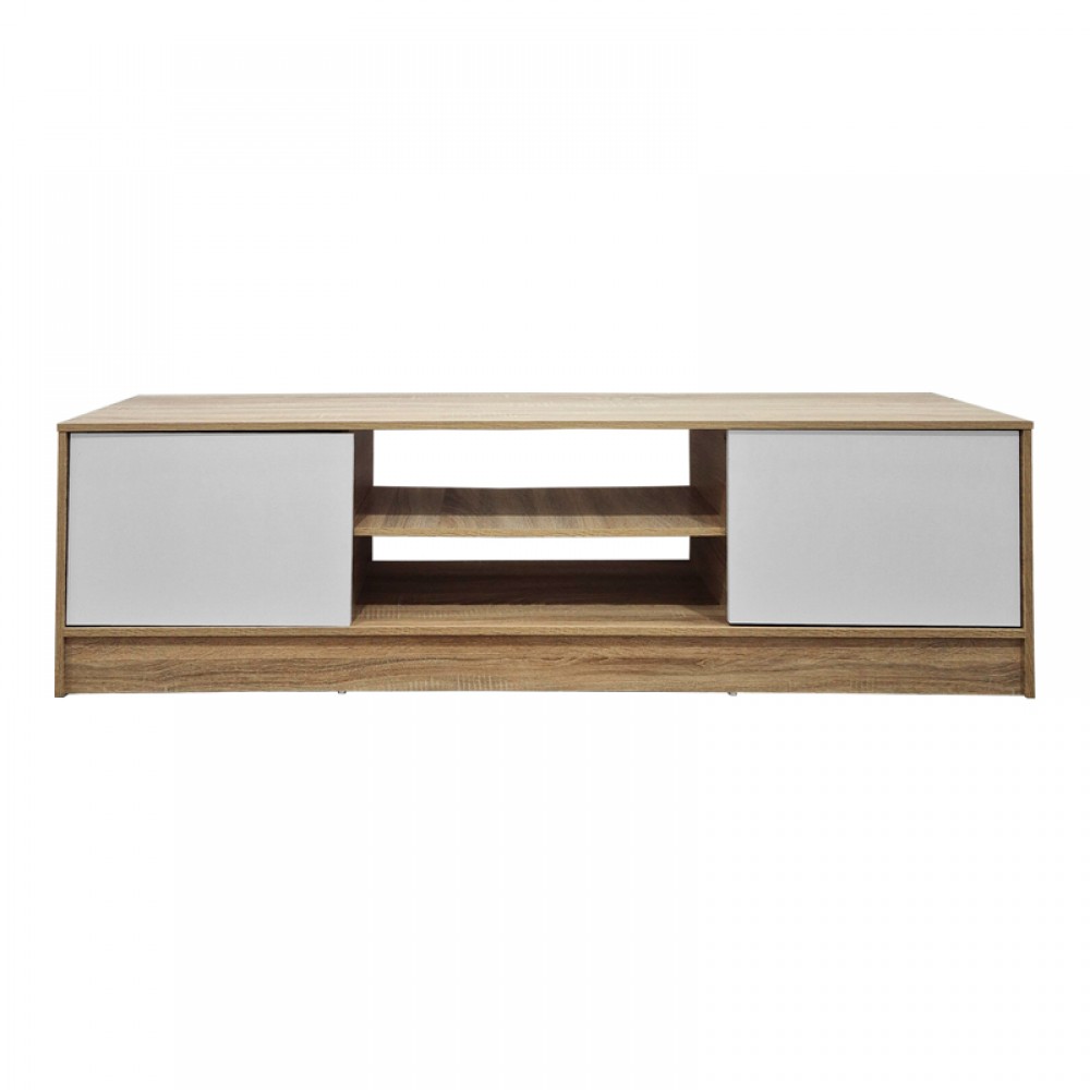 Έπιπλο Τηλεόρασης Sasa Pakoworld Sonoma-Λευκό 150X35X41.5Εκ