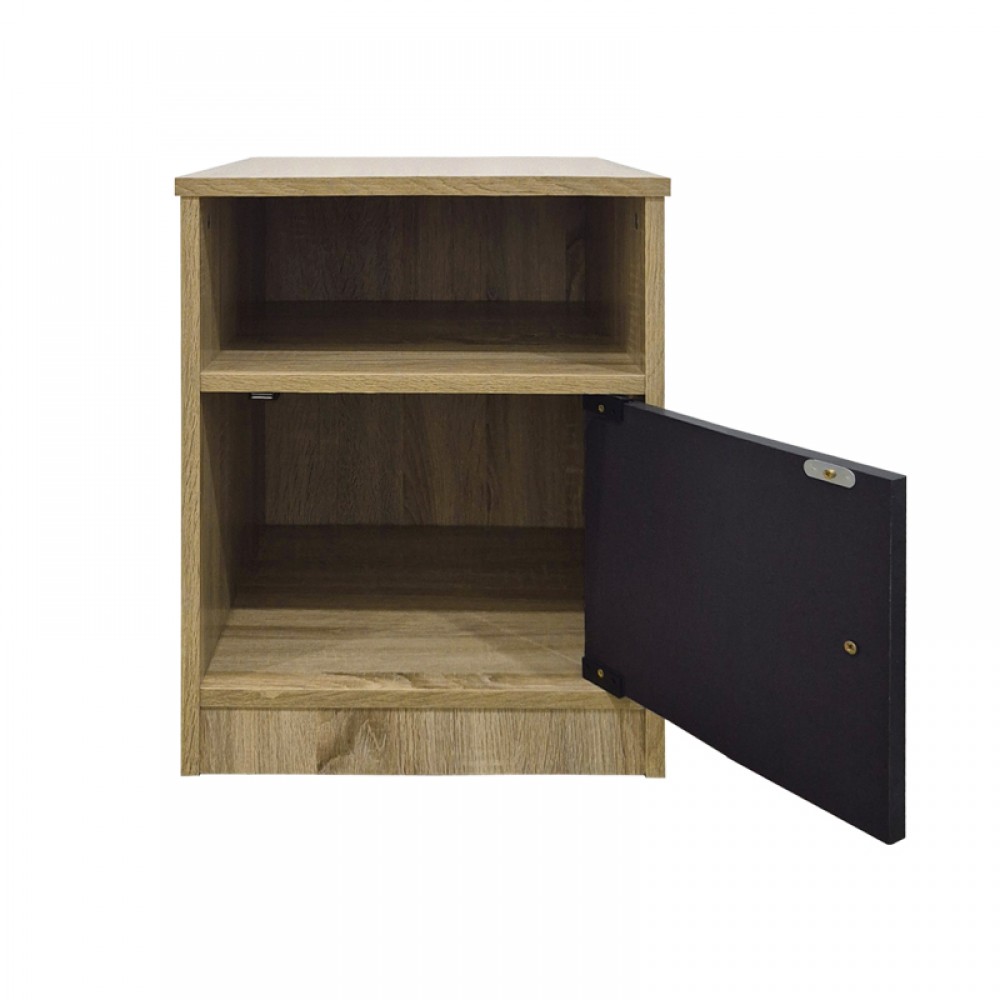 Κομοδίνο Lenea Pakoworld Sonoma-Ανθρακί 40X40X50Εκ