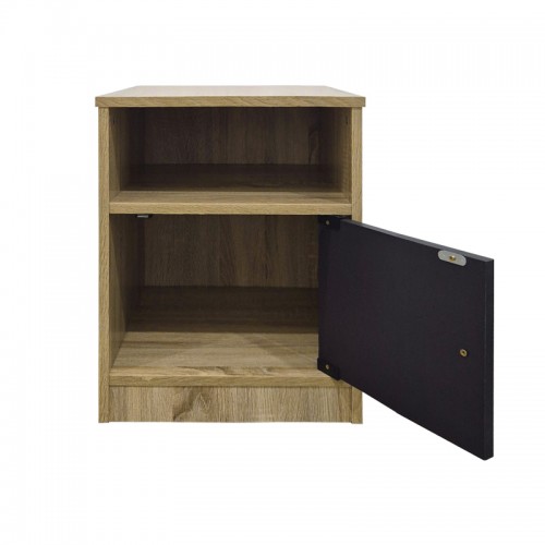 Κομοδίνο Lenea Pakoworld Sonoma-Ανθρακί 40X40X50Εκ