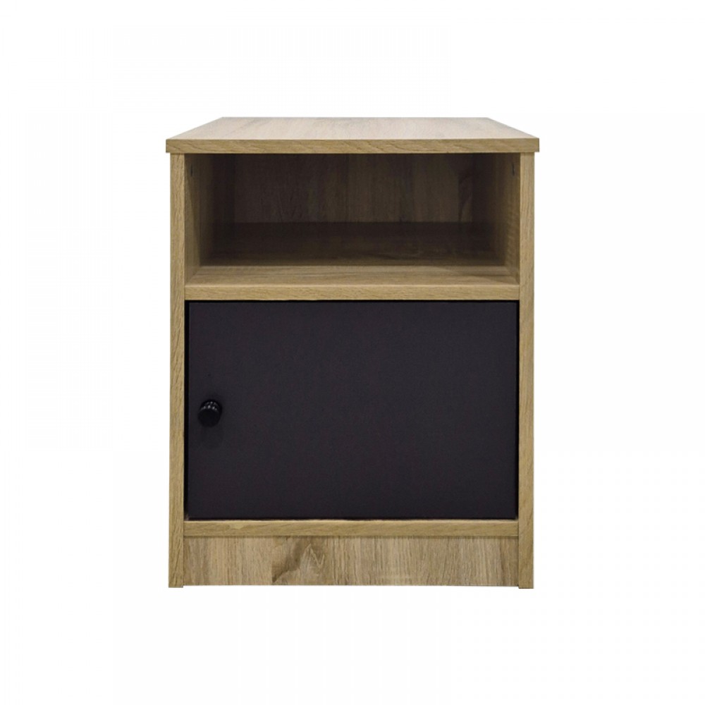Κομοδίνο Lenea Pakoworld Sonoma-Ανθρακί 40X40X50Εκ