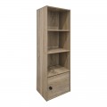 Βιβλιοθήκη-Στήλη Lenobia Pakoworld Με Ντουλάπι Sonoma 30.5X24X95Εκ