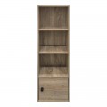 Βιβλιοθήκη-Στήλη Lenobia Pakoworld Με Ντουλάπι Sonoma 30.5X24X95Εκ