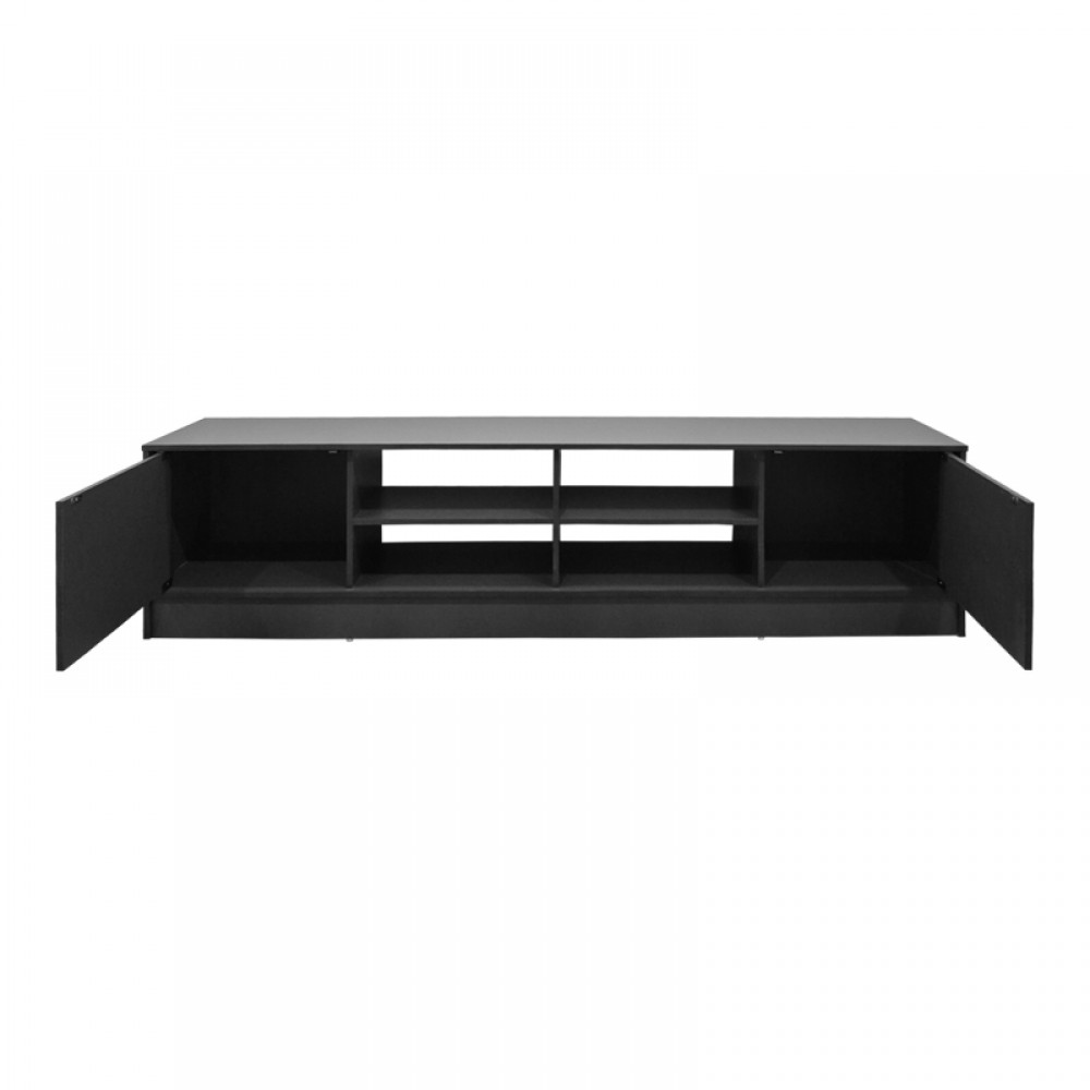 Έπιπλο Τηλεόρασης Tivia Pakoworld Ανθρακί 180X35X41.5Εκ