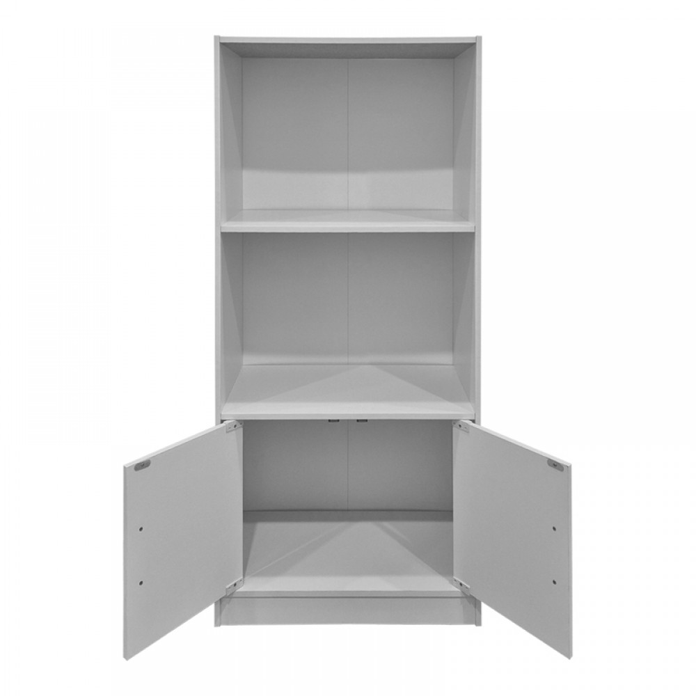 Βιβλιοθήκη Tekaro Pakoworld Λευκή 60X30X120Εκ