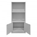 Βιβλιοθήκη Tekaro Pakoworld Λευκή 60X30X120Εκ