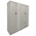 Ντουλάπα Τετράφυλλη Athos Pakoworld Λευκή 160X42X180Εκ