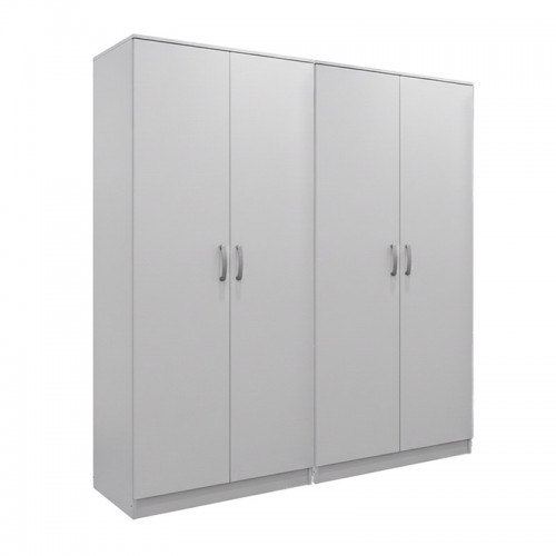 Ντουλάπα Τετράφυλλη Athos Ι Pakoworld Λευκή 160X42X180Εκ