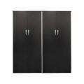 Ντουλάπα Τετράφυλλη Athos Ι Pakoworld Wenge 160X42X180Εκ