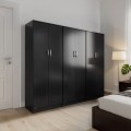 Ντουλάπα Εξάφυλλη Athos Pakoworld Wenge 240X42X180Εκ