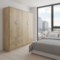 Ντουλάπα Τετράφυλλη Athos Pakoworld Sonoma 160X42X180Εκ