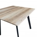 Τραπέζι Squaro Pakoworld Sonoma Mdf Με Μαύρα Μεταλλικά Πόδια 80X80X75Εκ