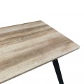 Τραπέζι Squaro Pakoworld Sonoma Mdf Με Μαύρα Μεταλλικά Πόδια 120X70X75Εκ