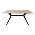 Τραπέζι Ezali Pakoworld Sonoma Mdf Με Μαύρα Μεταλλικά Πόδια 140X80X75Εκ