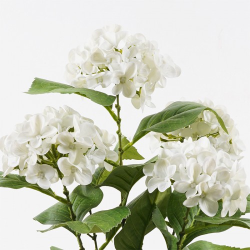 Διακοσμητικό Φυτό Σε Γλάστρα Hydrangea Inart Λευκό Φ35X50Εκ