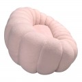 Καναπές Embrace Pakoworld Μπουκλέ Ύφασμα Σε Ροζ Απόχρωση 180X105X65Εκ