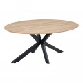 Τραπέζι Makrey Pakoworld Sonoma Mdf- Μαύρα Μεταλλικά Πόδια 180X90X75Εκ