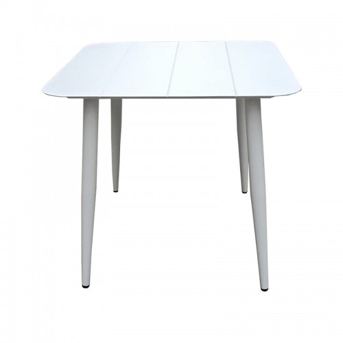 Τραπέζι Vista Pakoworld Αλουμίνιο Σε Λευκή Απόχρωση 80X80X72Εκ