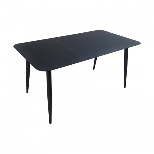 Τραπέζι Vista Pakoworld Αλουμίνιο Σε Μαύρη Απόχρωση 120X70X72Εκ