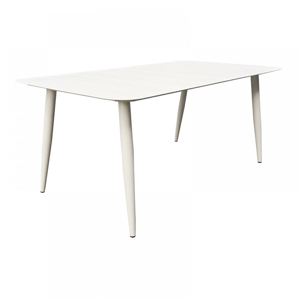 Τραπέζι Vista Pakoworld Αλουμίνιο Σε Λευκη Απόχρωση 150X80X72Εκ