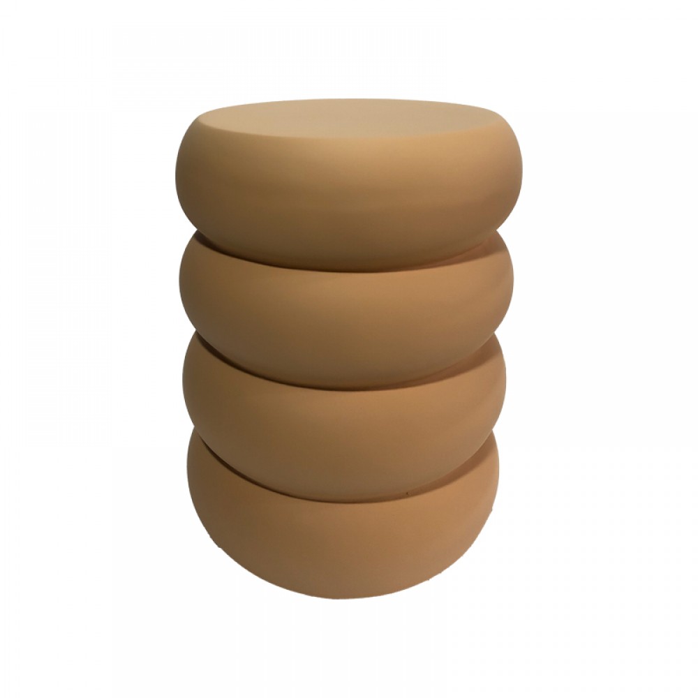 Βοηθητικό Τραπέζι Venezia Pakoworld Mgo  Terracotta Φ35X46Εκ
