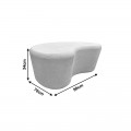Τραπέζι Σαλονιού Fedris Pakoworld Mdf Λευκό 80X70X34Εκ