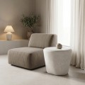 Τραπέζι Σαλονιού Fedris Pakoworld Mdf Λευκό Φ60X45Εκ